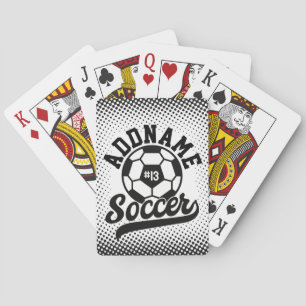 Voetballer VOEG NAAM Football Team gepersonaliseer Pokerkaarten