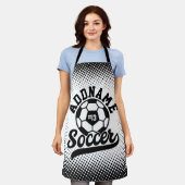 Voetballer VOEG NAAM Football Team gepersonaliseer Schort (Gedragen)