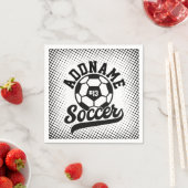 Voetballer VOEG NAAM Football Team gepersonaliseer Servet (Insitu)