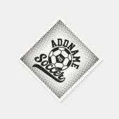 Voetballer VOEG NAAM Football Team gepersonaliseer Servet (Hoek)