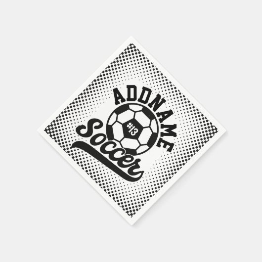 Voetballer VOEG NAAM Football Team gepersonaliseer Servet (Hoek)