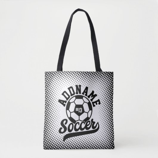 Voetballer VOEG NAAM Football Team gepersonaliseer Tote Bag (Voorkant)