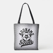 Voetballer VOEG NAAM Football Team gepersonaliseer Tote Bag (Achterkant)