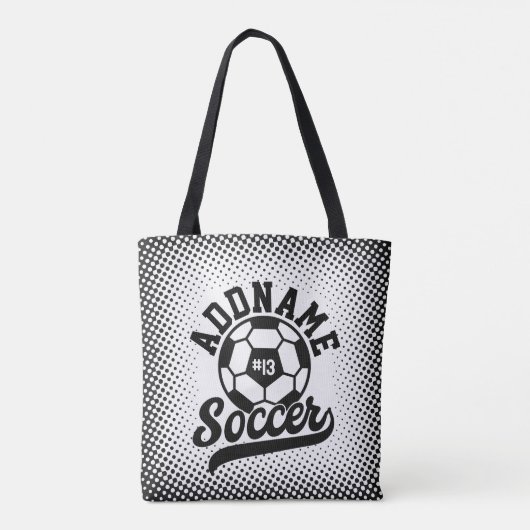 Voetballer VOEG NAAM Football Team gepersonaliseer Tote Bag (Achterkant)