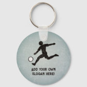 Voetballer - Voetballer Kicks, eigen tekst toevoeg Sleutelhanger (Voorkant)