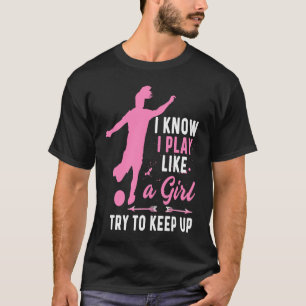 Voetballer Voor Meisje Doelman Kick Zuster Mot T-shirt