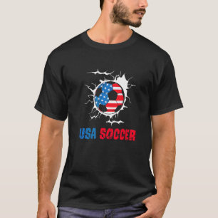 voetballer vs Amerikaanse vlag : soc T-shirt