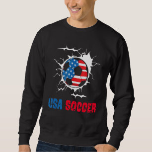 voetballer vs Amerikaanse vlag : soc Trui