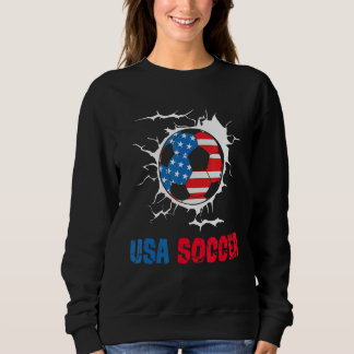 voetballer vs Amerikaanse vlag : soc Trui