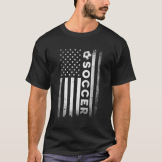 Voetballer VS Amerikaanse vlag T-shirt