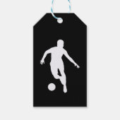 VOETBALLER ( Wit silhouet ) Cadeaulabel (Voorkant)