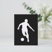 VOETBALLER ( Witte silhouet ) Briefkaart (Staand voorkant)