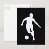 VOETBALLER ( Witte silhouet ) Briefkaart (Voorkant / Achterkant)