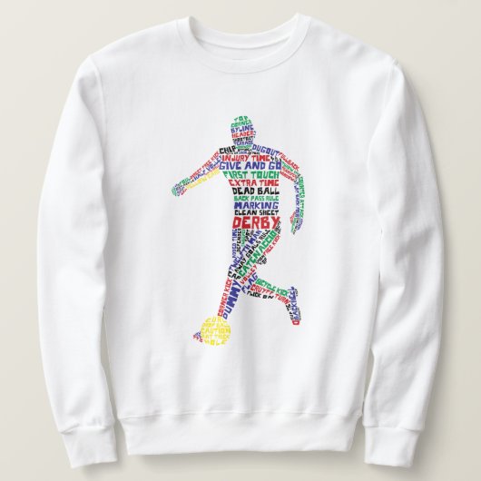 Voetballer Word Art Trui (Design voorkant)
