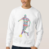 Voetballer Word Art Trui (Voorkant)