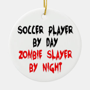 Voetballer Zombie Slayer Keramisch Ornament
