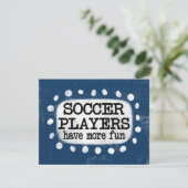 Voetballers hebben meer plezier in het Wenskaart Kaart (Staand voorkant)