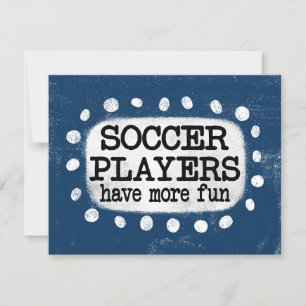 Voetballers hebben meer plezier in het Wenskaart Kaart