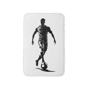Voetbalman met bal badmat