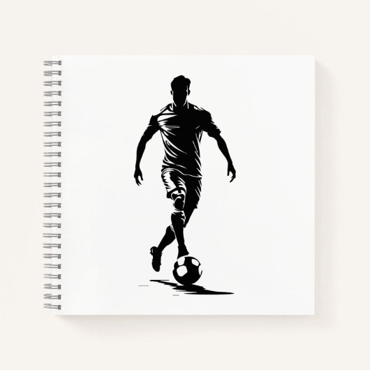 Voetbalman met bal notitieboek (Voorkant)