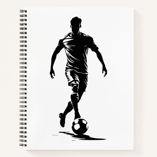 Voetbalman met bal notitieboek (Voorkant)