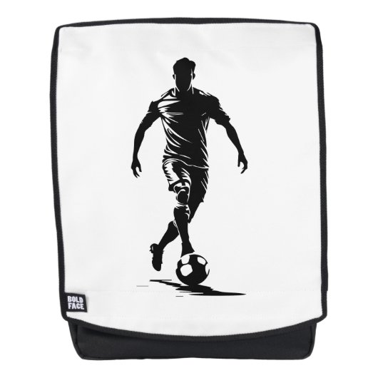 Voetbalman met bal rugtassen (Voorkant)
