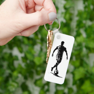 Voetbalman met bal sleutelhanger