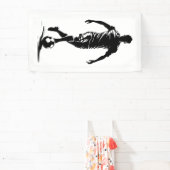 Voetbalman met bal spandoek (Insitu)
