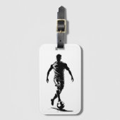 Voetbalman met balontwerp. bagagelabel (Voorkant (verticaal))