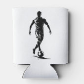 Voetbalman met balontwerp. blikjeskoeler (Achterkant)