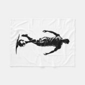 Voetbalman met balontwerp. fleece deken (Voorkant (Horizontaal))
