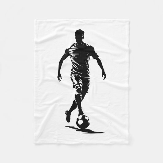 Voetbalman met balontwerp. fleece deken (Voorkant)