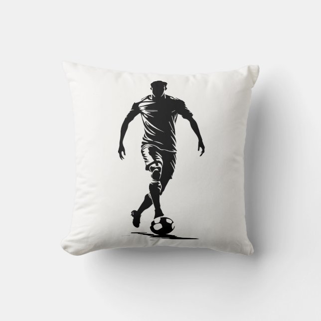 Voetbalman met balontwerp. kussen (Voorkant)