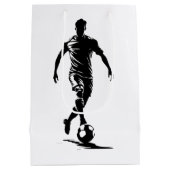 Voetbalman met balontwerp. medium cadeauzakje (Achterkant)