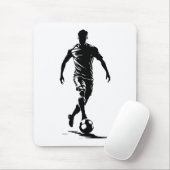 Voetbalman met balontwerp. muismat (Met muis)