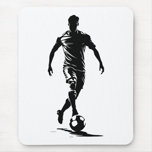 Voetbalman met balontwerp. muismat (Voorkant)