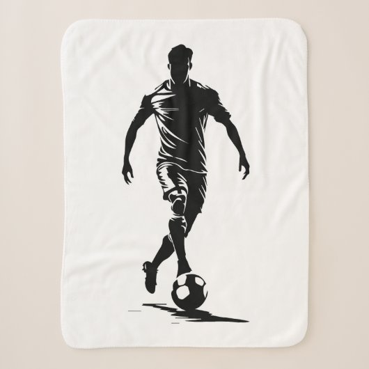 Voetbalman met balontwerp. sherpa deken (Voorkant)