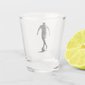 Voetbalman met balontwerp. shot glas (Achterkant)