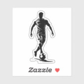 Voetbalman met balontwerp. sticker (Vel)