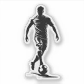 Voetbalman met balontwerp. sticker (Voorkant)