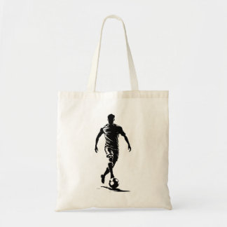 Voetbalman met balontwerp. tote bag