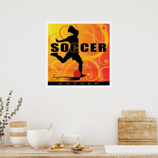 voetbalmeiden3 poster (Keuken)