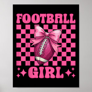 Voetbalmeisje American Football Poster