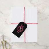 Voetbalmeisje Roze Gloed Cadeaulabel (Met Touw)