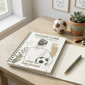 Voetbalmeisje schets waterverf abstract tri-blend notitieboek