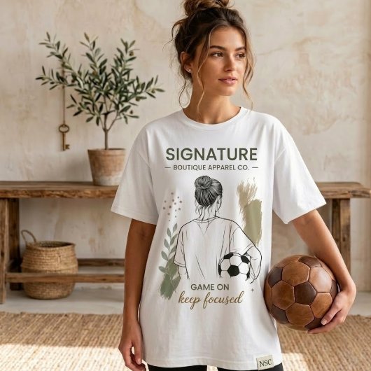 Voetbalmeisje schets waterverf Abstract Tri-Blend  Shirt