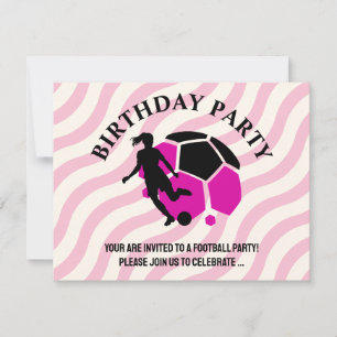 Voetbalmeisje verjaardagsfeestje, Voetbalspeler Ca Kaart