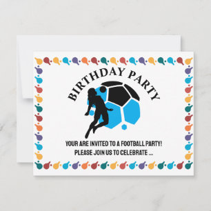 Voetbalmeisje verjaardagsfeestje, Voetbalspeler Ca Kaart