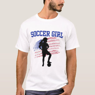 Voetbalmeisje Voetbalfan Ondersteuning Stadion Laa T-shirt