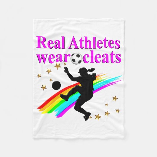 VOETBALMEISJES HEERSEN OVER DE WERELD FLEECE DEKEN (Voorkant)
